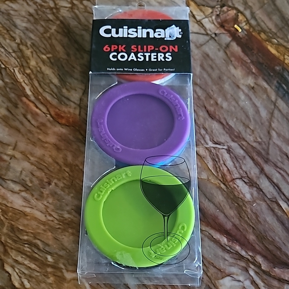 CUISINART 6 PK SLIP ON COASTERS